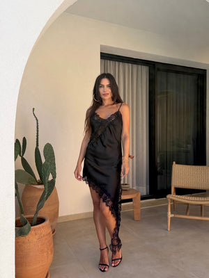 DONNA LACE Satin Dress