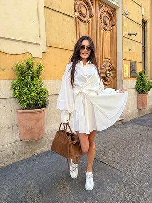RIVIERA ZIMM LINEN | Linen Wrap Mini Dress