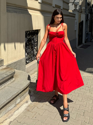 MARINA DRESS in red