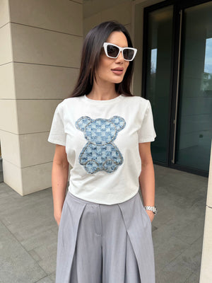 DENIM TEDDY TEE