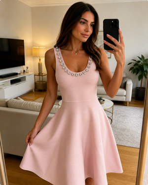 CRYSTAL KNIT DRESS