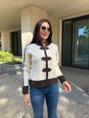 KNOT CARDIGAN – knitted cardigan with decorative closures