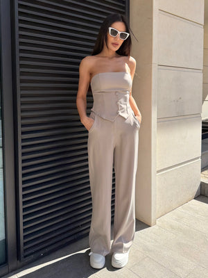 MOCHA CORSET SET – Bustier & Trousers