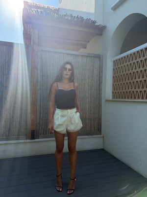 LACE SATIN SHORTS