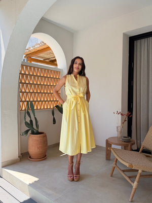 LEMON BREEZE SHIRT DRESS