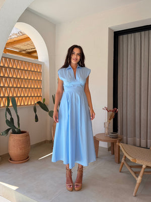 CÔTE DRESS – Maxi Dress with Collar