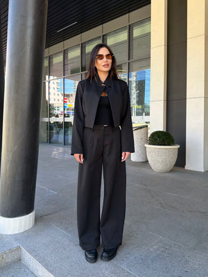 LONDON BARREL-LEG TROUSERS – barrel-leg trousers